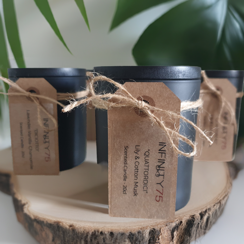 Small black Infinity Scented Candle (See Options)
